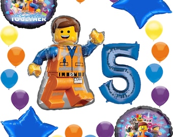 EMMETT LEGO MAN GIANT 32/" SUPERSHAPE FOIL BALLOON BIRTHDAY PARTY LEGO MOVIE