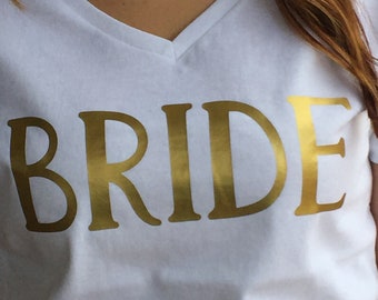Camicia da sposa - T-shirt da sposa - Camicia da addio al nubilato - Regalo per la sposa - Regalo per lei