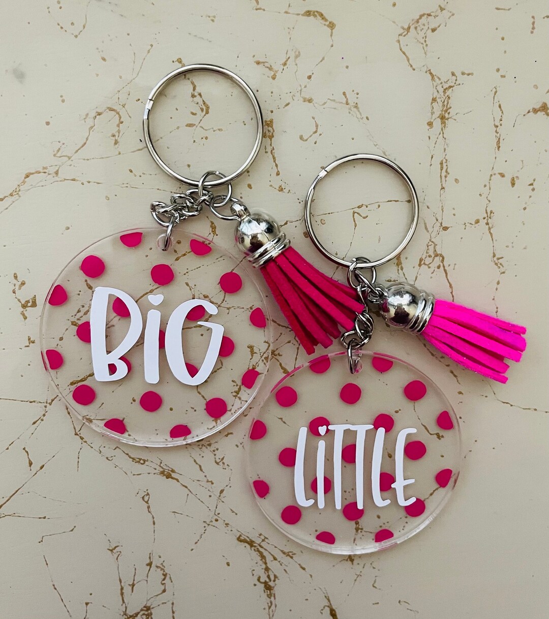 Big Little Keychain - Big Little Gift - Bid Day Keychain - Birthday ...