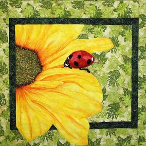 Ladybug on Sunflower PDF Quilt Pattern