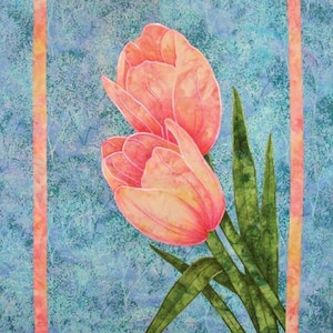 Rosa Tulpen-Quilt-Muster