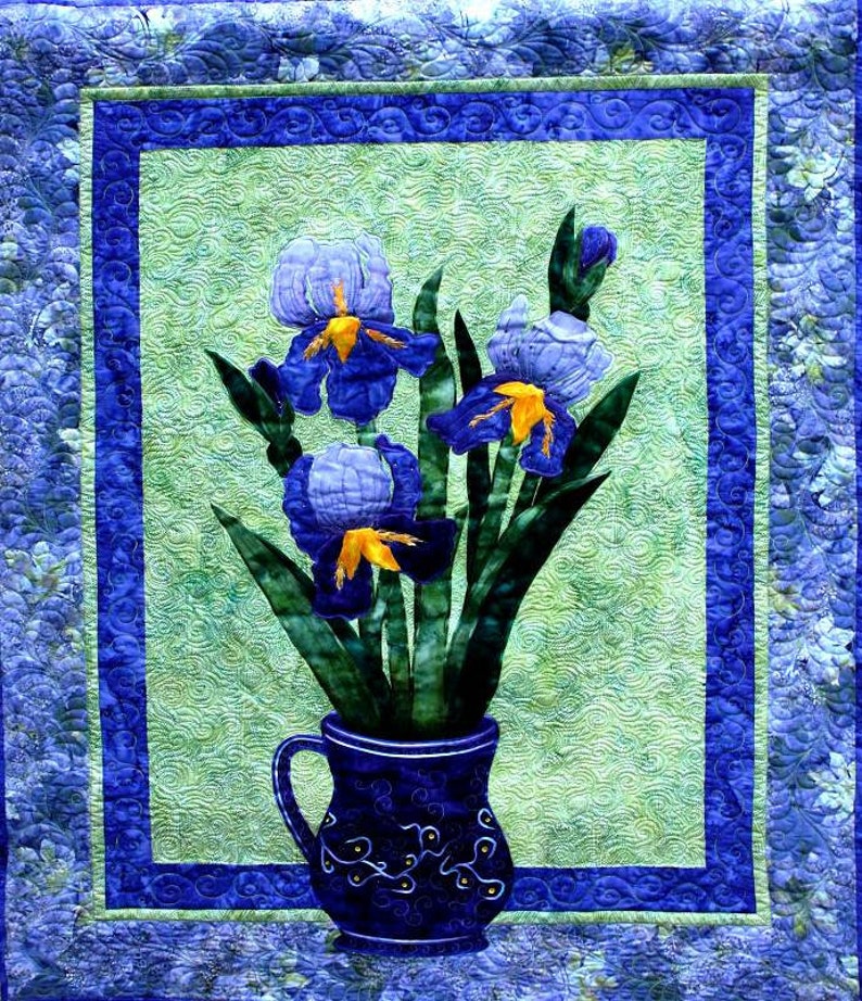 Irises Quilt Pattern Etsy