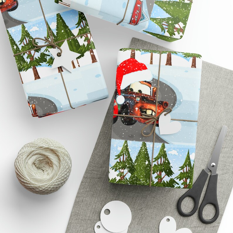Cars Christmas Gift Wrapping Papers Etsy