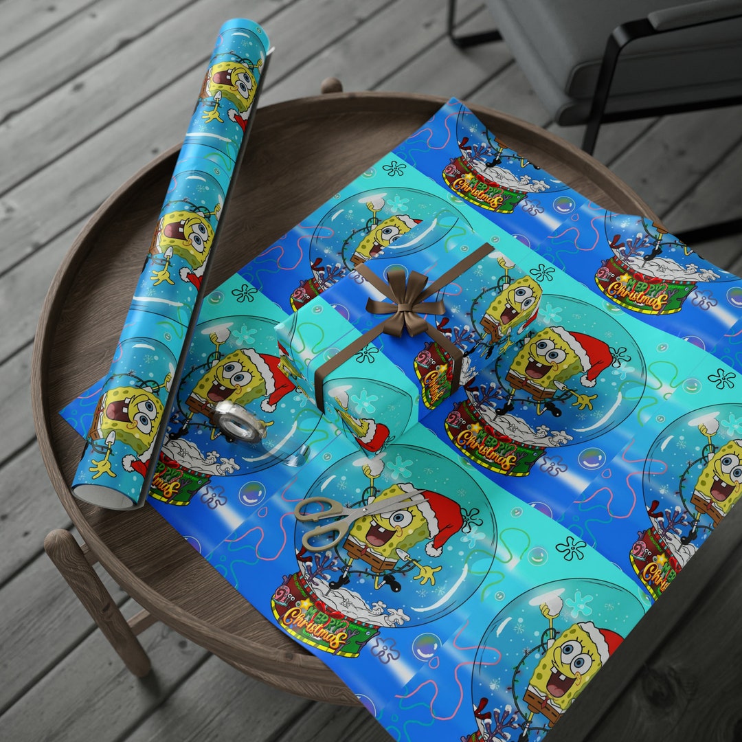 Spongebob Christmas Wrapping Paper 