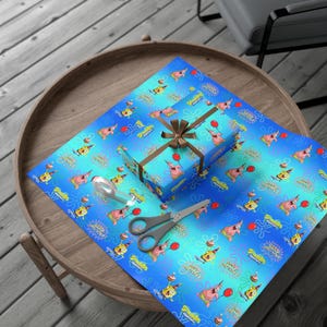 Sponge Birthday gift warp Party Ocean Theme