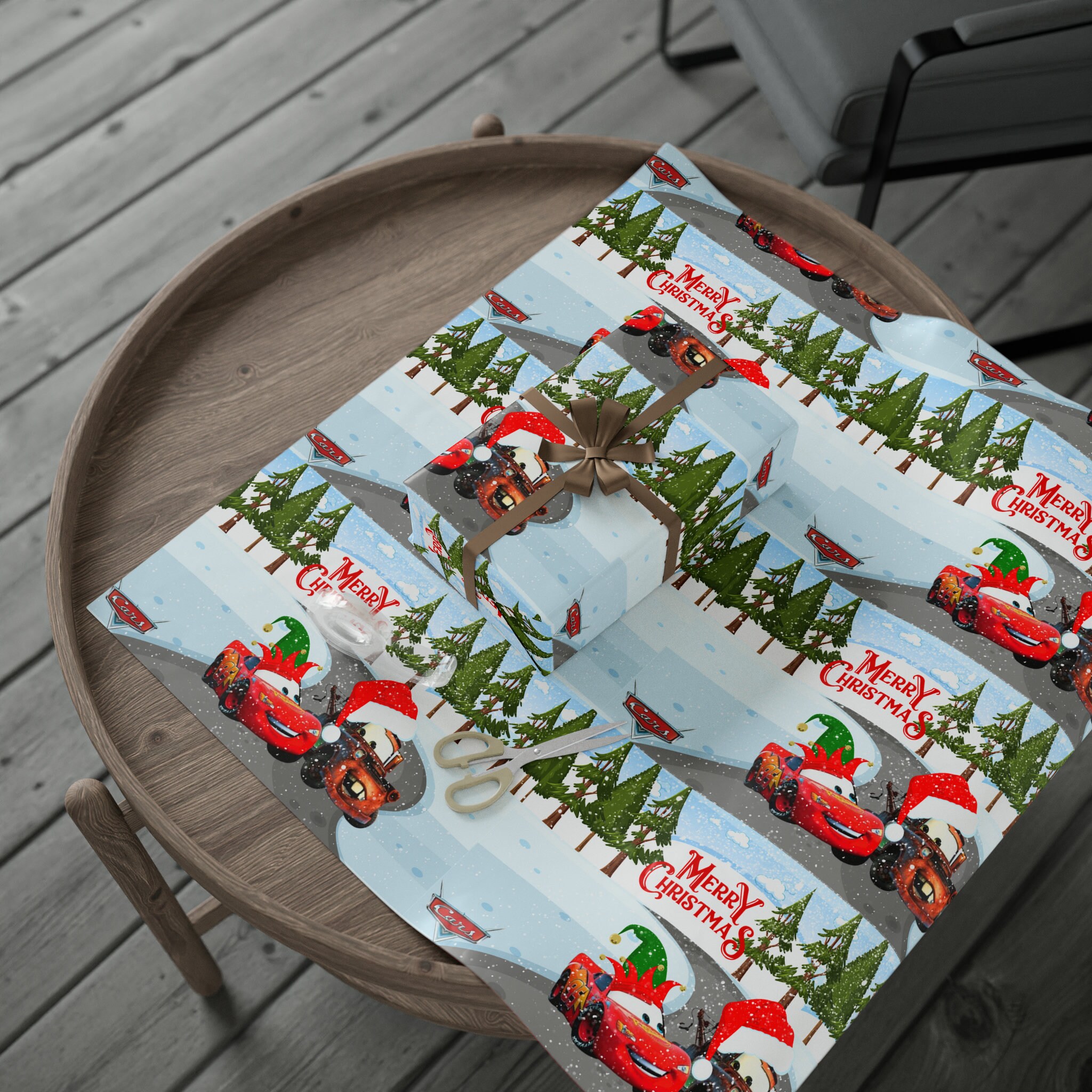 Cars Christmas Gift Wrapping Papers - Etsy