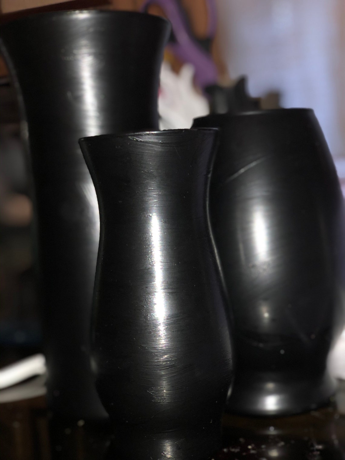 etsy black vase