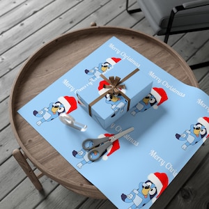 Bluey Merry Christmas Gift Wrap Paper