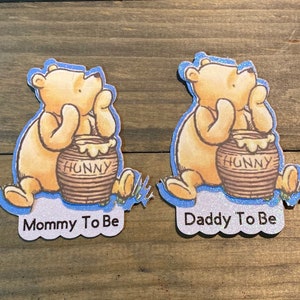 Winnie the Pooh Mommy to Be Corsage, Winnie the Pooh Baby Shower Corsage,  Mommy to Be Pin, Pooh Shower Pin, Mommy to Be Shower Corsage, Mum 