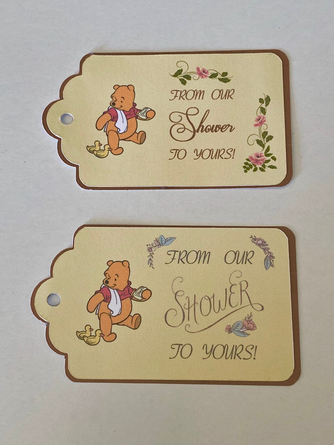 Winnie the Pooh theme gifts tags for baby shower party favors Etsy