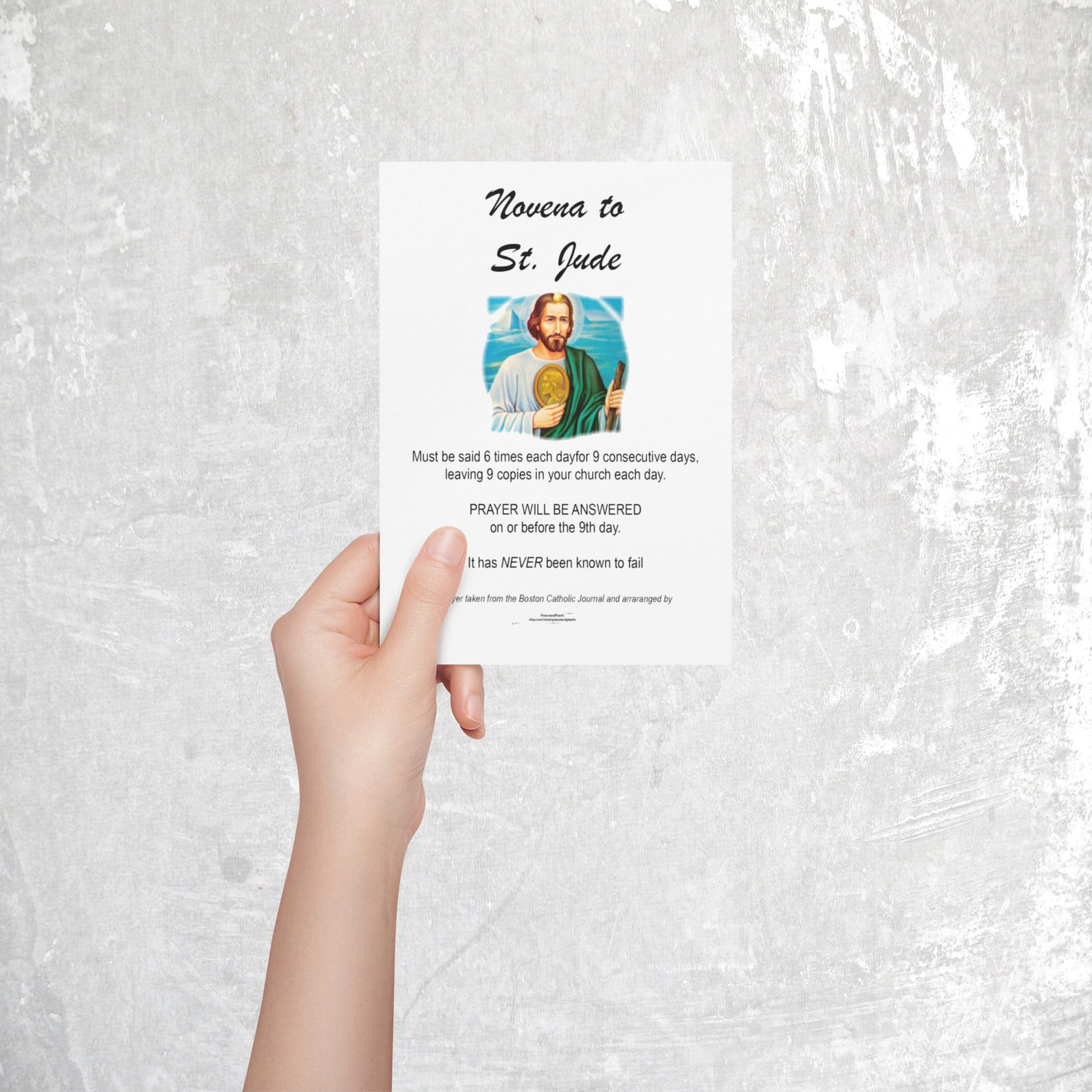 St Jude Novena Prayer Printable Never Known to Fail Etsy Ireland