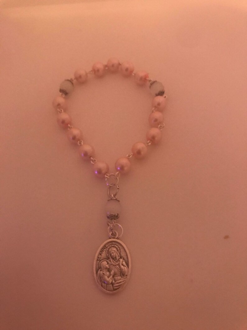 St. Anne Chaplet Patron Saint of Mothers Pregnancy Etsy