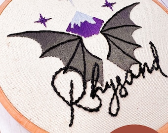 Rhysand ACOTAR Inspired Embroidery Pattern