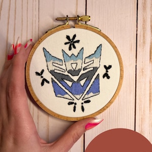 Transformers Inspired Decepticon 4 Inch Embroidery Pattern