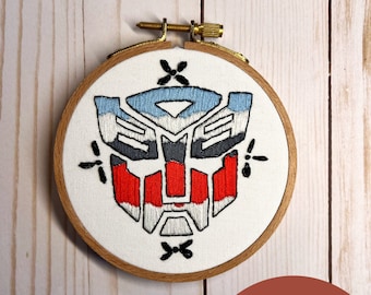 Transformers Inspired Autobot Logo 4 Inch Embroidery Pattern
