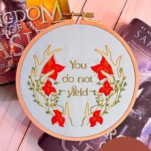 Throne of Glass Inspired Beginner Embroidery Pattern