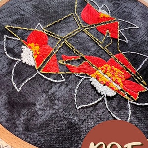Red Rising Embroidered Red Rising Inspired Embroidery Pattern - Etsy