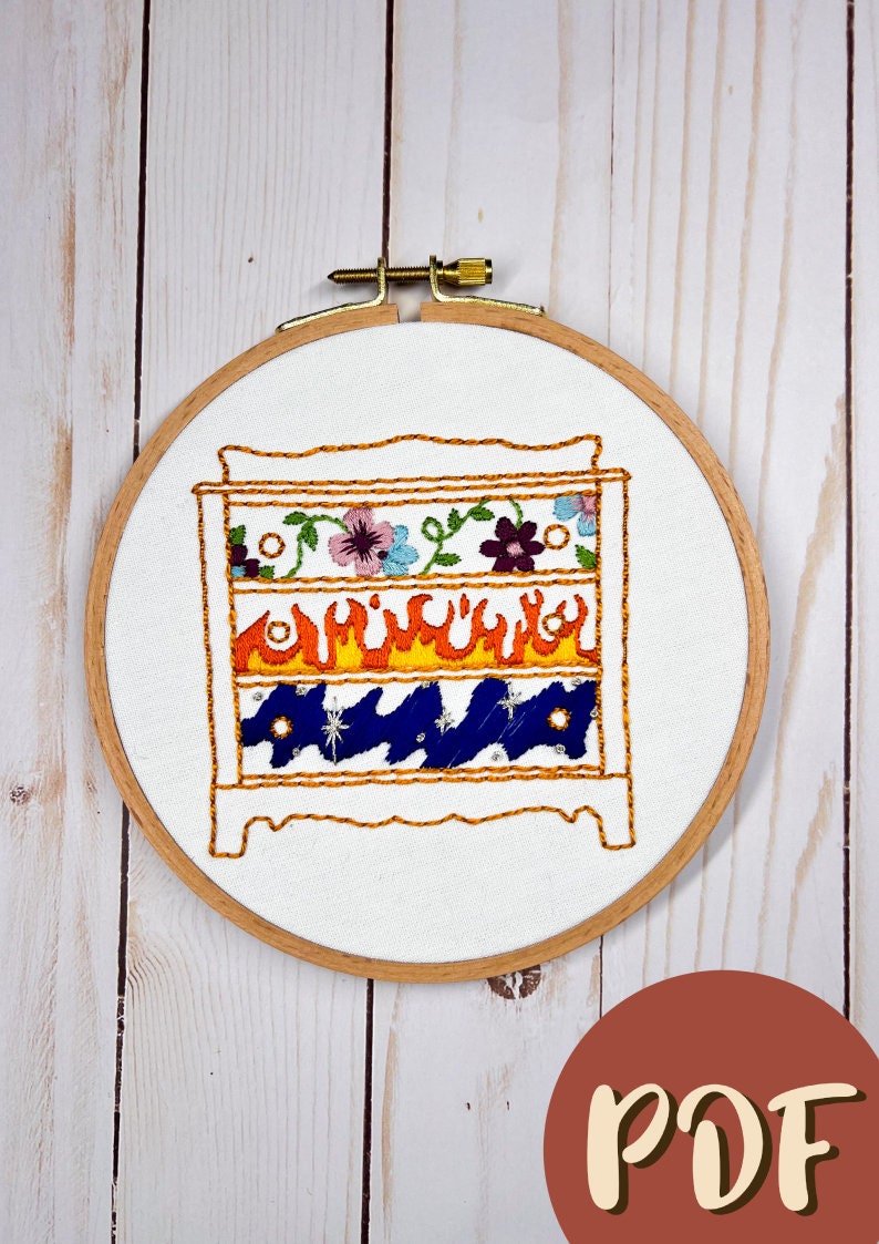 ACOTAR Inspired Archeron Sister Dresser Embroidery Pattern - Etsy