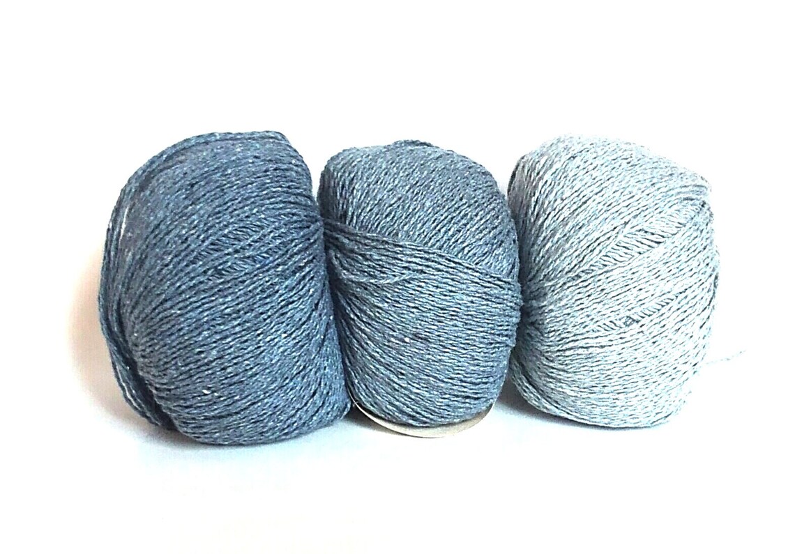 Eco Denim cotton yarn 100% made from recycled denim no dye | Etsy
