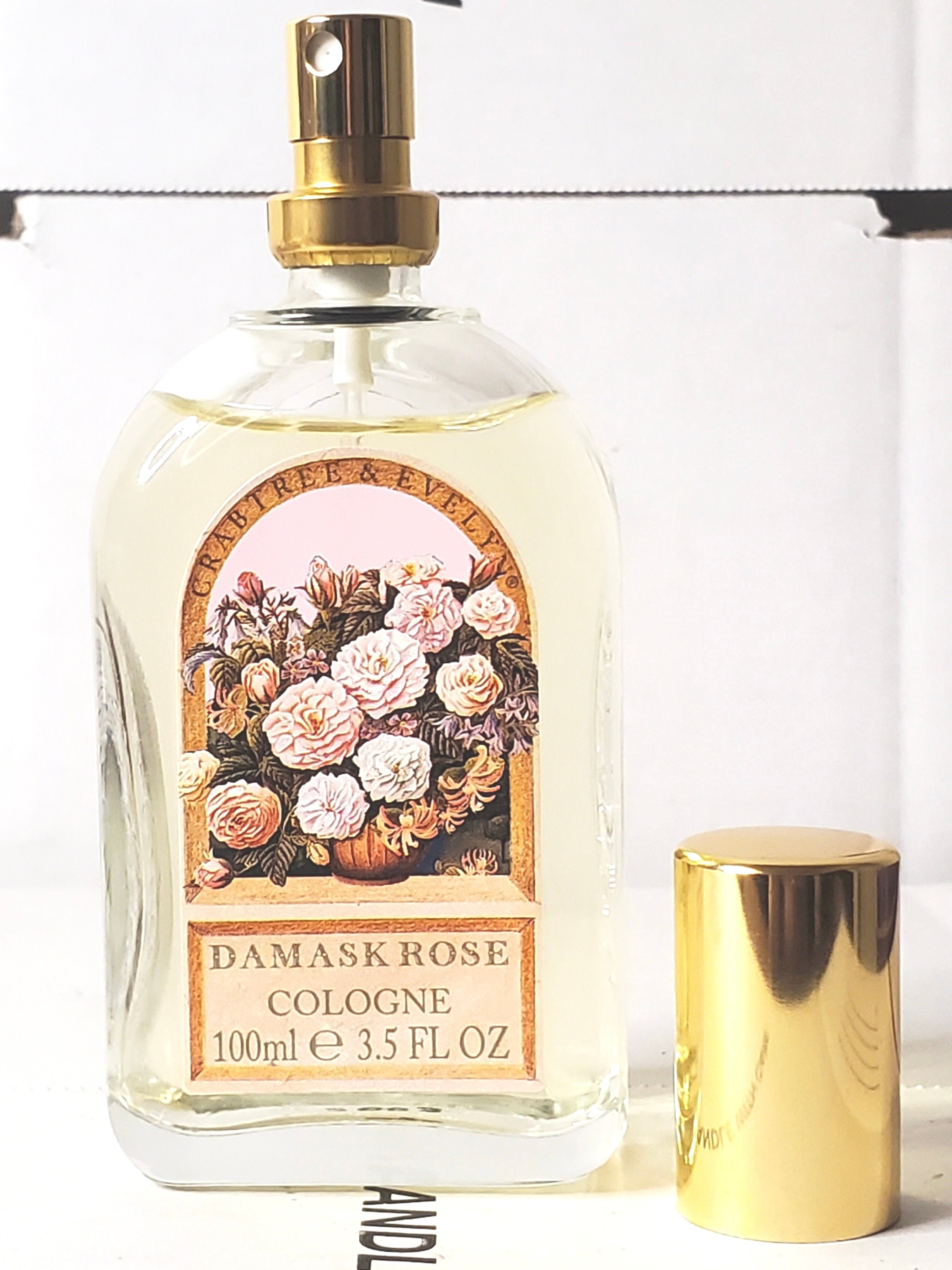 Vintage Crabtree & Evelyn Damask Rose Cologne Perfume 3.5 fl