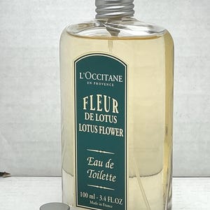 L’occitane fleur de lotus edt spray unboxed NEW 3.4 oz. image 3