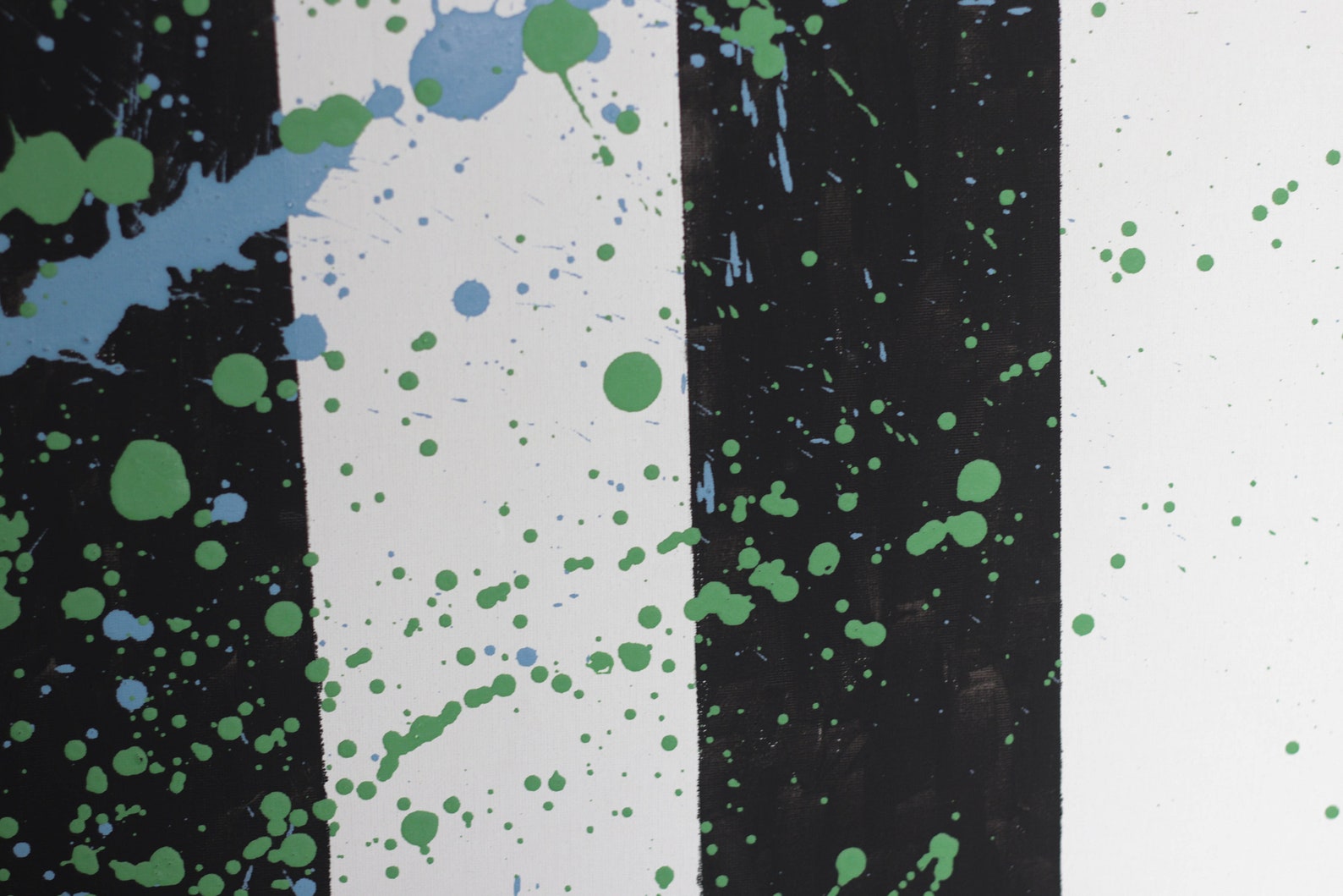 Blue&Green Splatter Painting | Etsy