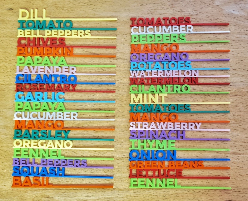 Custom 3D Printed Garden Labels Plant Signs & Herb Markers Etsy