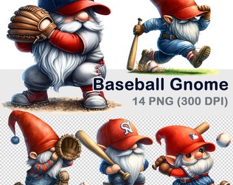 Clipart honkbalkabouter: 14 png-afbeeldingen, 300 dpi (digitale download)