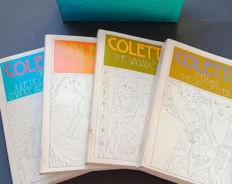 Vintage Set 4 Colette Books, 7 Stories: Gigi, Julie de Carneilhan, Chance Acquaintances, Cheri, Last of Cheri, The Vagabond, The Shackle