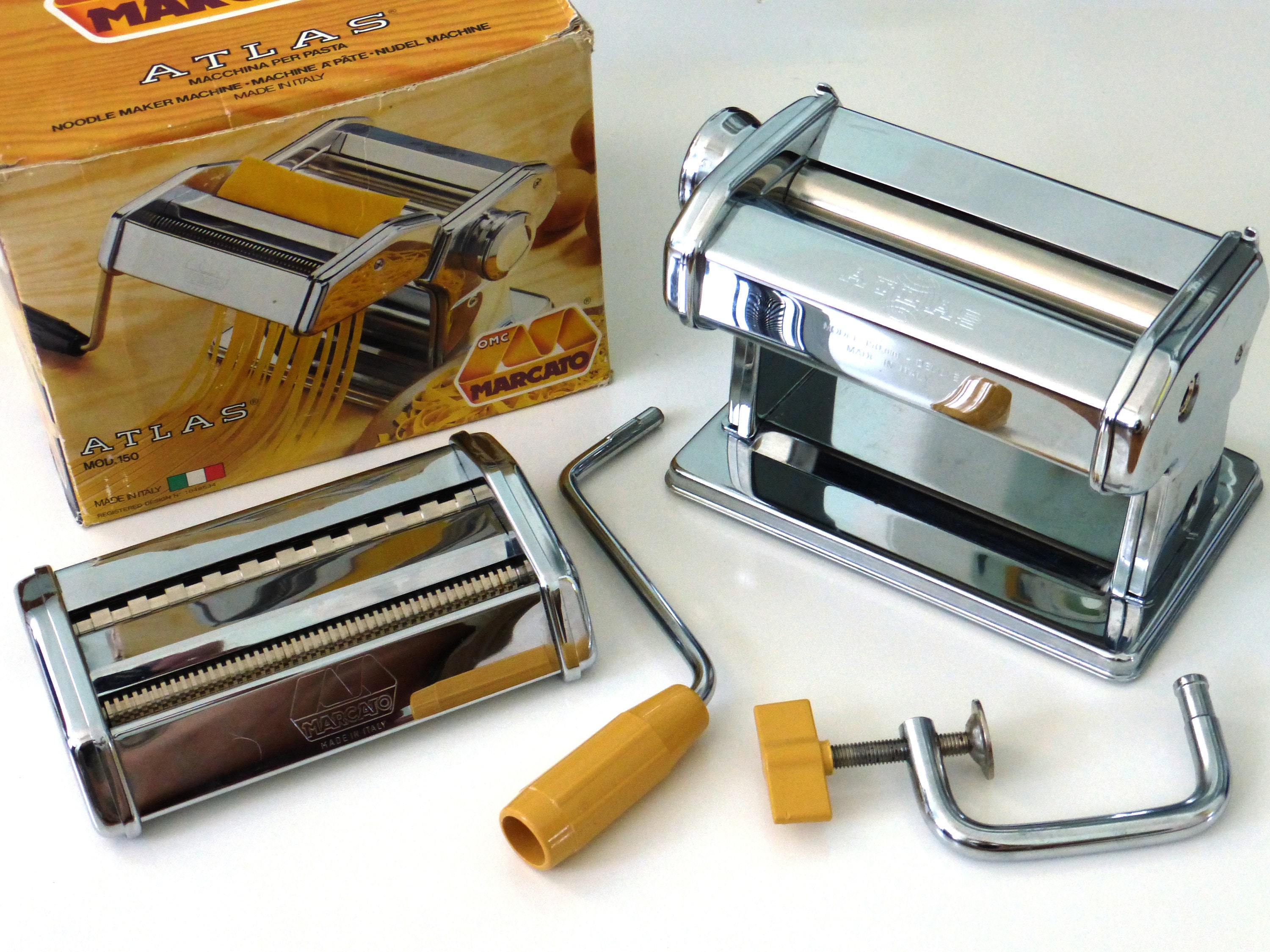  Marcato Atlas 150 Design - Pasta Machine, AT-150-DES : Home &  Kitchen