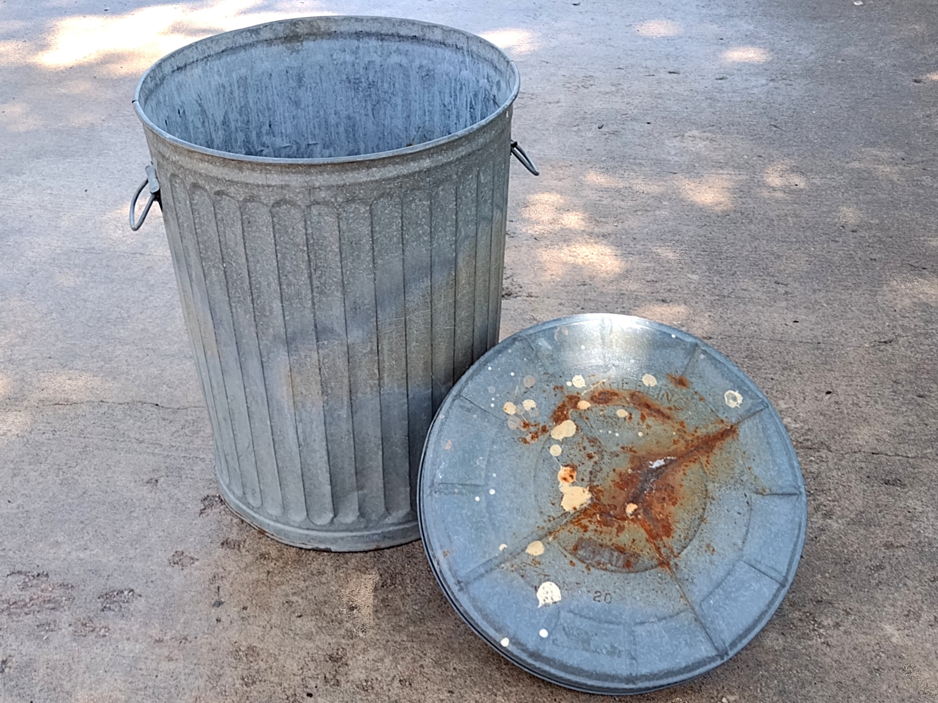 Galvanized Mini Trash Cans