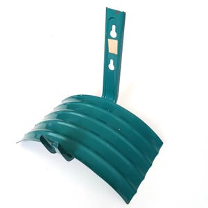 NOS Vintage Teal Green Garden Hose Holder, Hose Bracket, Wall Mount Holder for Electrical Cord or Rope, Mid-century Lawn & Garden Storage