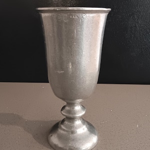 Vintage 1960s Royal Wilton Pewter Goblet Water Glass, Armetale Pewter Plough Tavern 7&quot; Goblet, Medieval Renaissance Cosplay Drinking Vessel