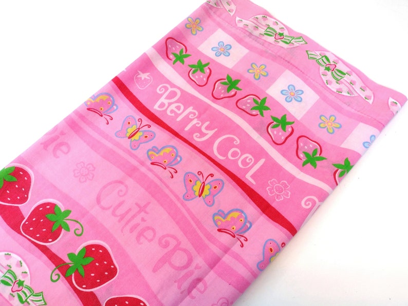 Vintage Strawberry Shortcake Toddler Bed Flat Sheet Crib Flat Etsy