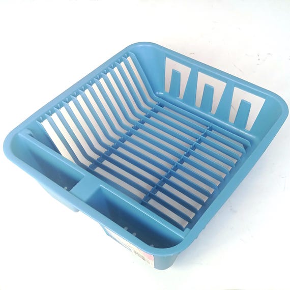 Vintage Rubbermaid Twin Sink Dish Drainer MPN 6049, Slate Blue