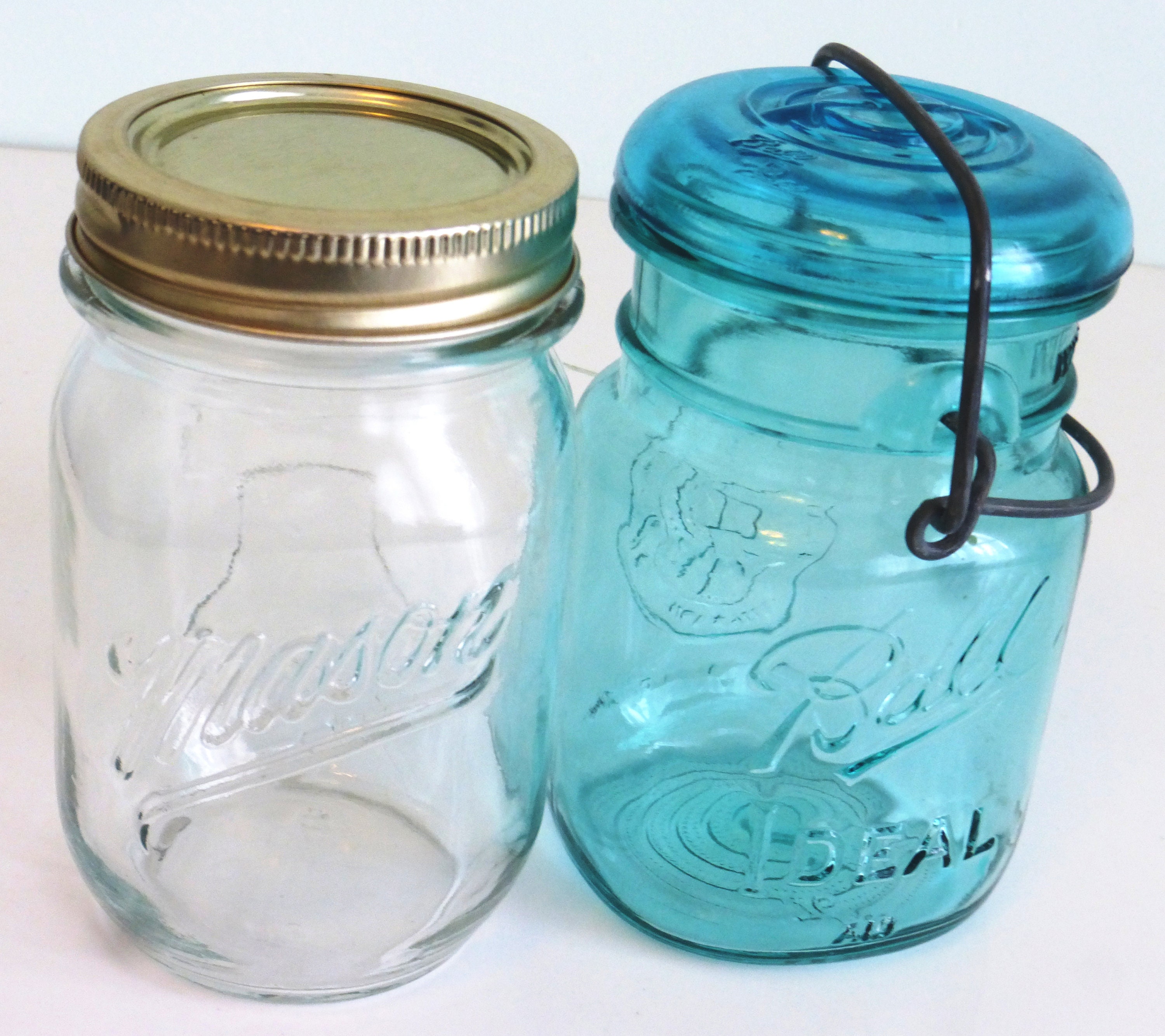 Pair 2 Bicentennial 17761976 Commemorative Pint Mason Jars Etsy
