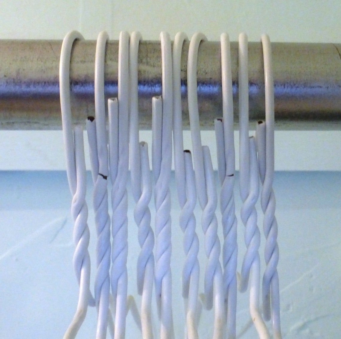 White Vinyl Coated Wire Hangers Bundle of 10 Clothes Closet Etsy