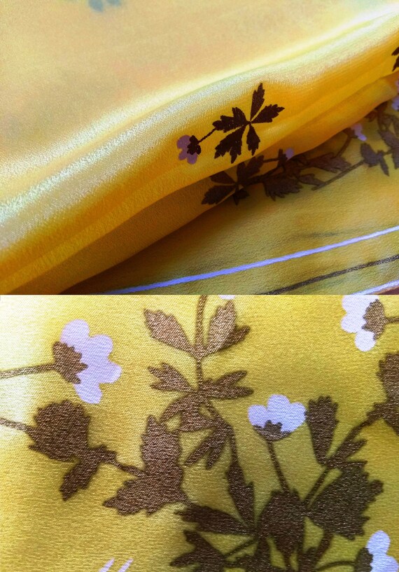 New 1950s Vera Neumann Silk Scarf, Lemon Yellow C… - image 8