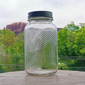 Hazel atlas clear glass jar - Etsy 日本