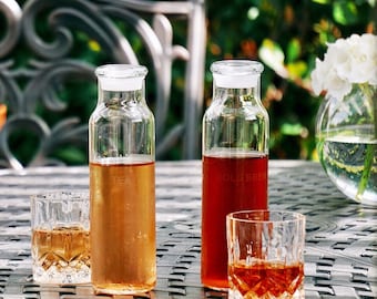 Etched Glass Carafe: Cold Brew & Tea, 24 oz