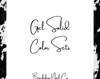 Solid Colored Sets Gel-  Press On Nail Set