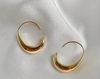 geometric earrings unique earrings trendy earrings small gold hoops aesthetic earrings Dainty rectangle earrings cool earrings