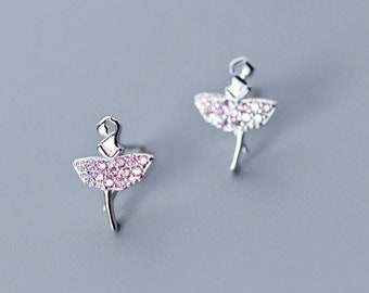 Little Girls 925 Sterling Silver Ballet Slipper Post EarringsGirls Sterling Silver JewelryLittle Girls EarringsGirls Birthday Jewelry