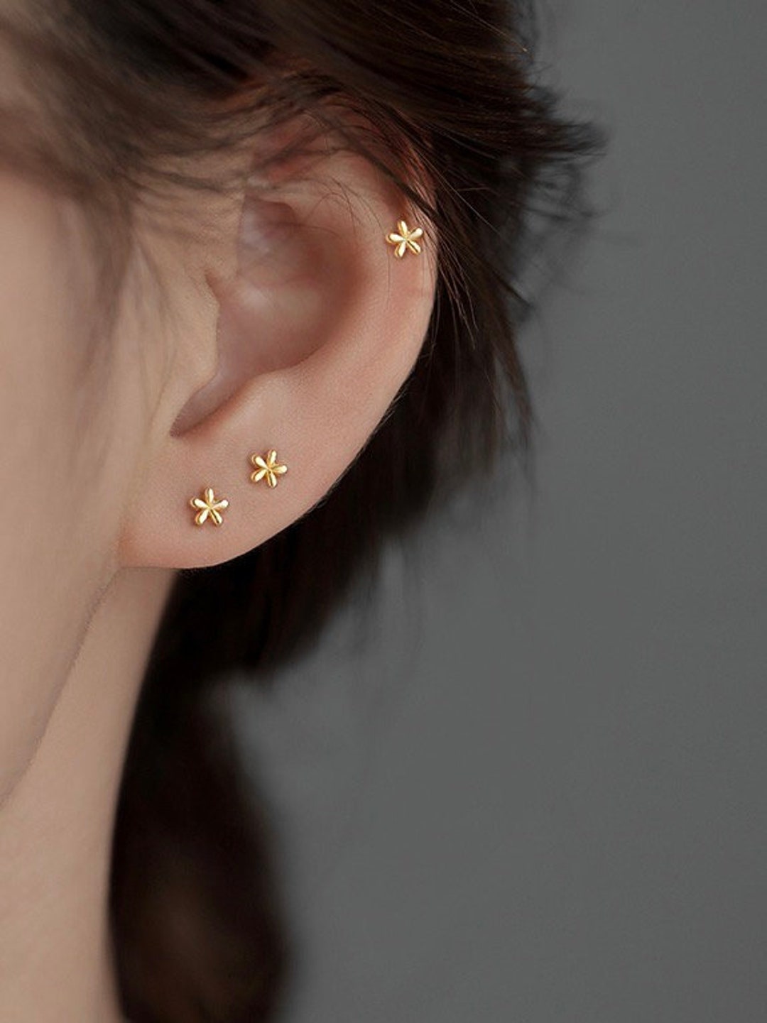 Mini Flower Dusty Pink Stud Earrings