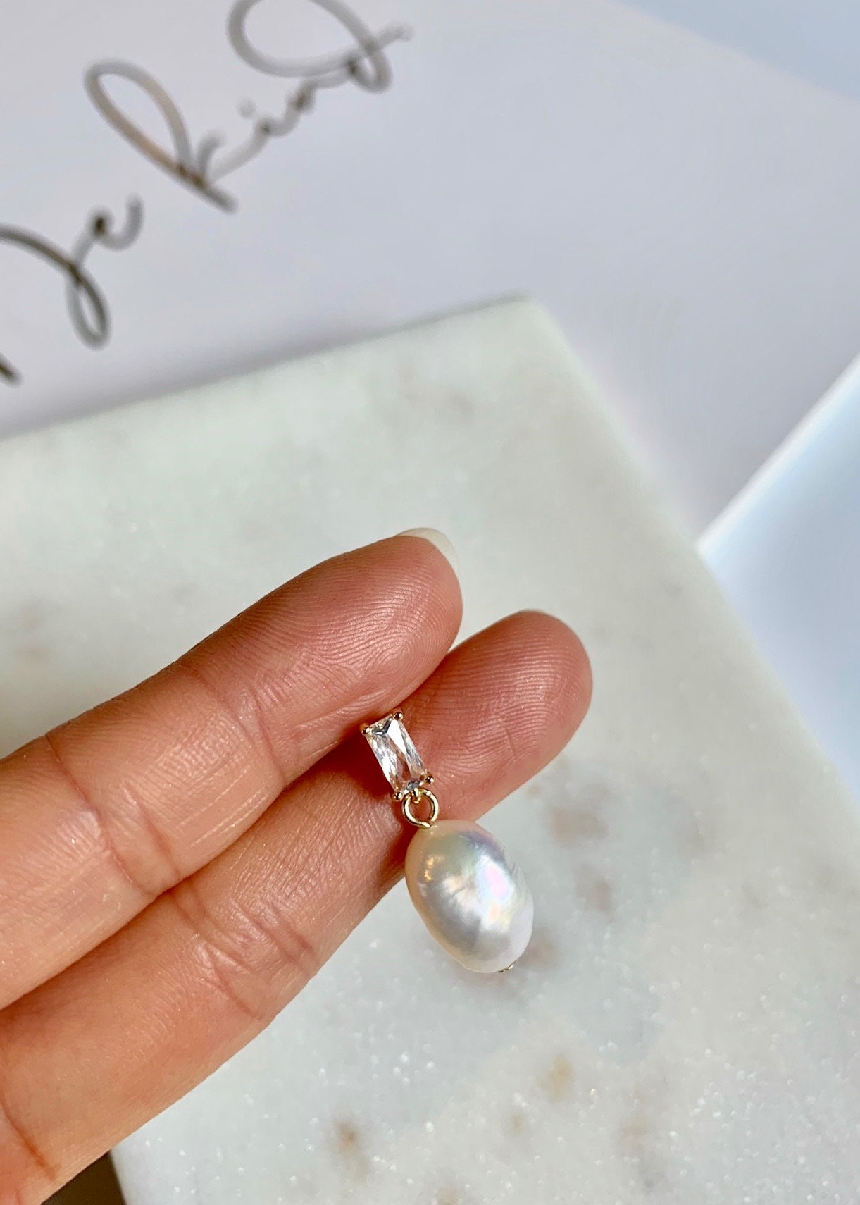 Natural Baroque pearl drop earrings pearl drop earrings gold | Etsy