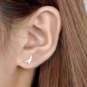 Dainty Dinosaur Stud Earrings - Tiny T-Rex and Brontosaurus Dinosaur Earrings - Dainty Dinosaur Jewelry - Jewelry Gift for Dinosaur Lovers image 6