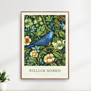 Floral Botanical Wall Art Poster Print, William Morris Museum Botanical Large Housewarming Gift / Canvas option available