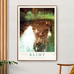 Gustav Klimt Art Print, Art Nouveau Print, Farmhouse Wall Art - The Marshy Pond 1900