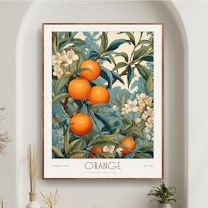 William Morris Exhibition Print, William Morris Print, William Morris Poster, Vintage Wall Art, Vintage Poster Oranges Print