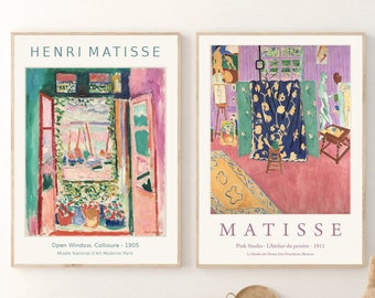 Henri Matisse Art, Exhibition Poster Set of 2, Matisse Paintings Prints